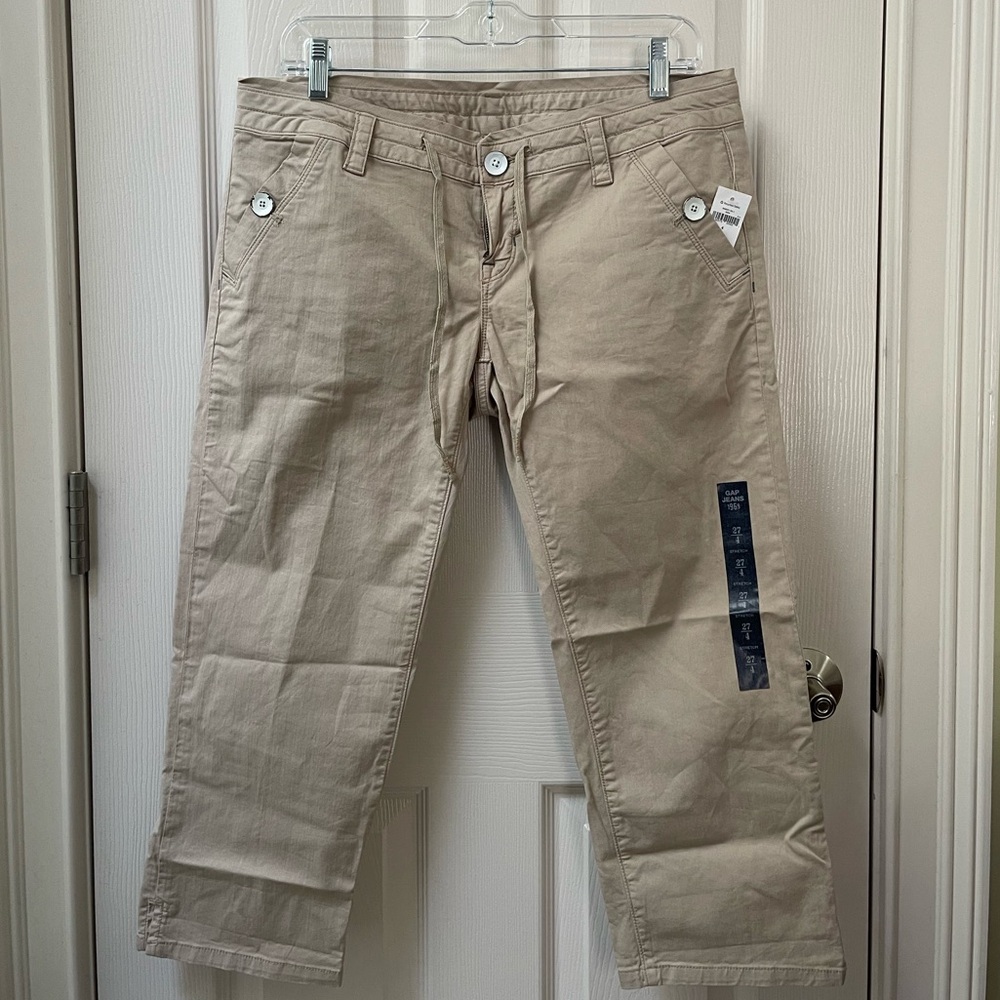 Vintage Gap Jeans Limited Edition Early 2000s Beige Capris